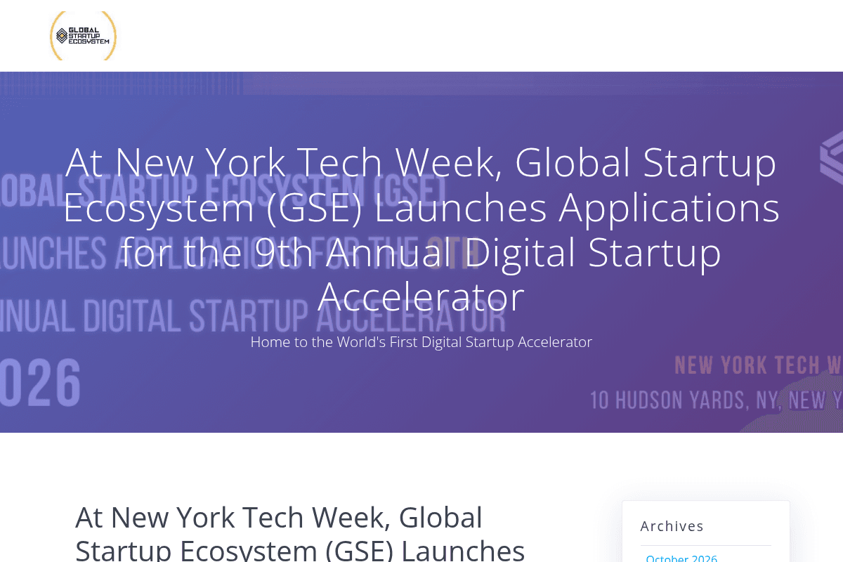 9th Annual GSE Digital Startup Accelerator (2026)