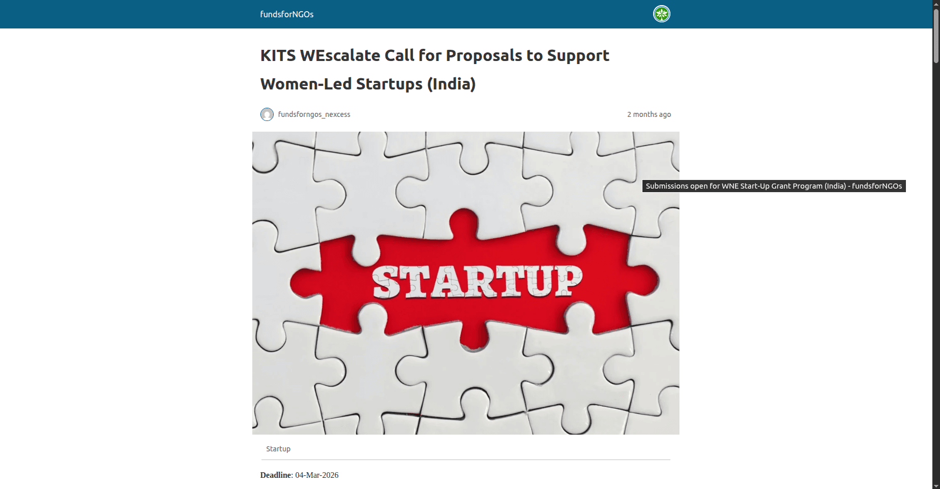 WEscalate Initiative FY 2026–27