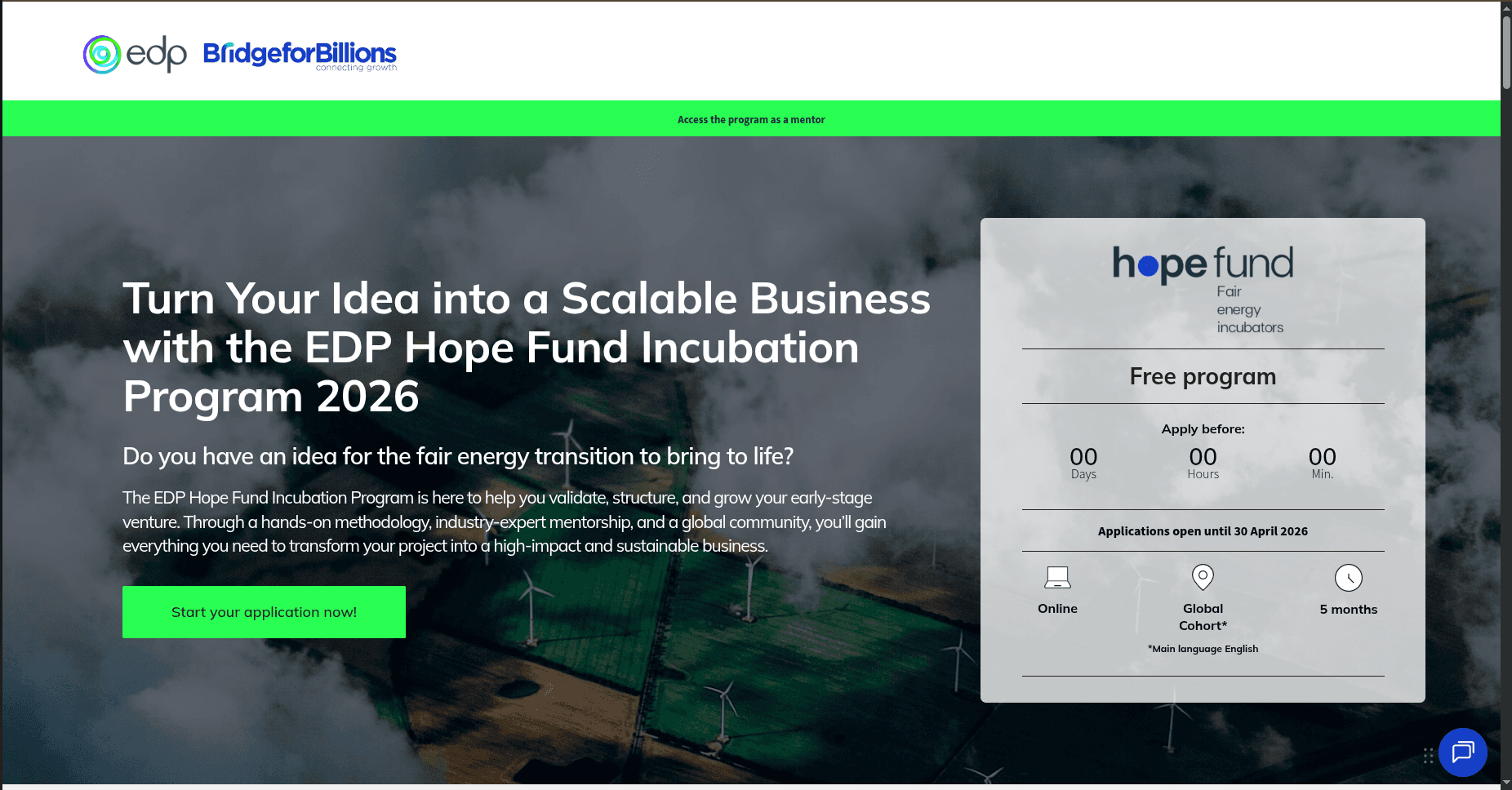 EDP Hope Fund Incubator 2026