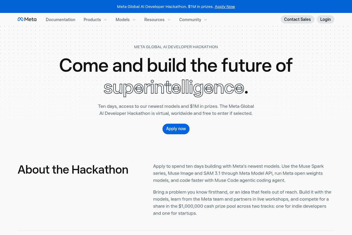 Meta Global AI Developer Hackathon 2026