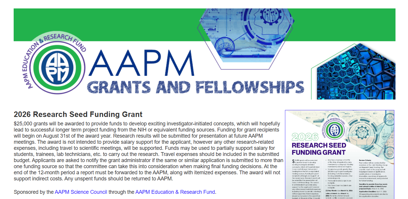 2026 Research Seed Funding Grant