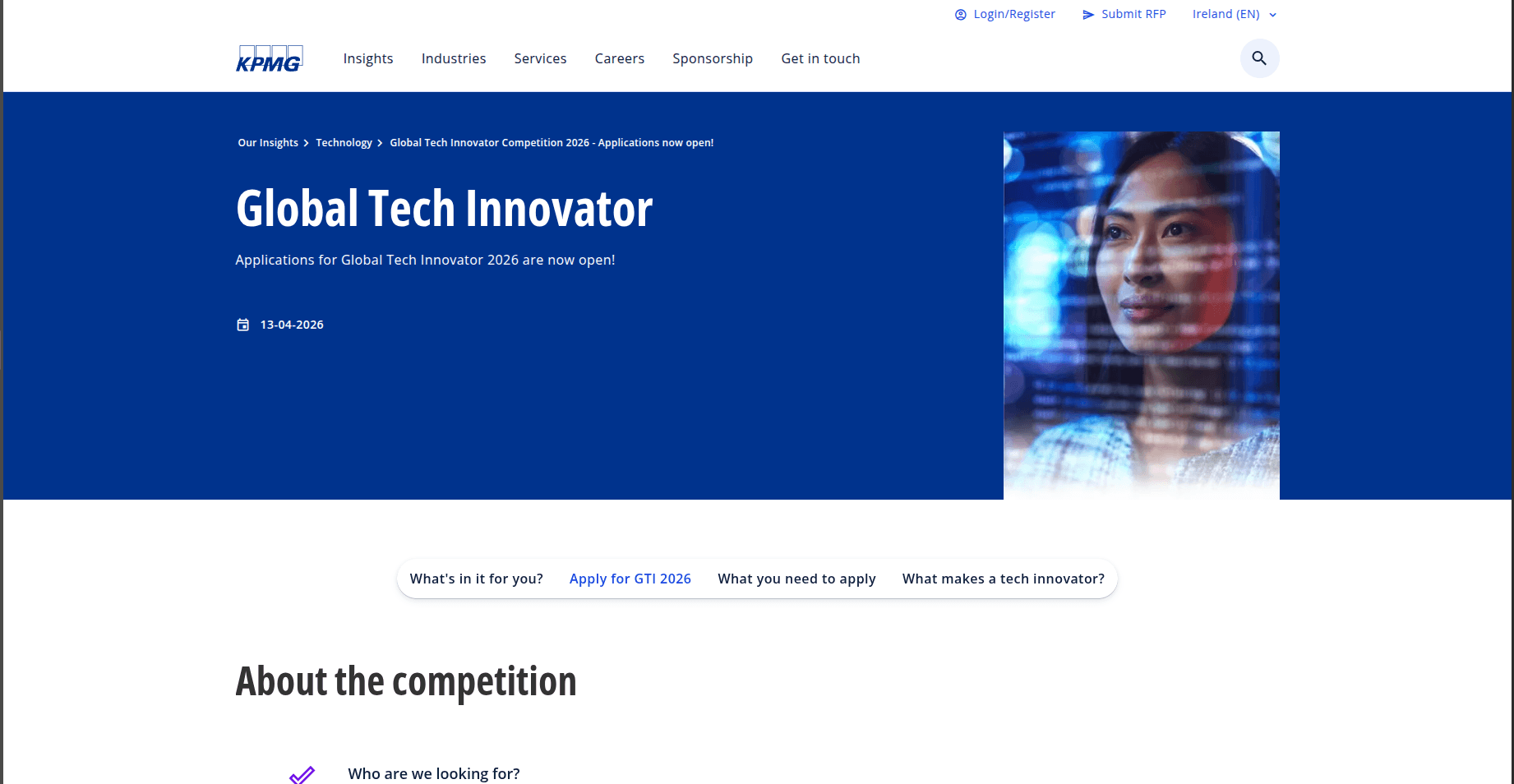 KPMG Global Tech Innovator 2026