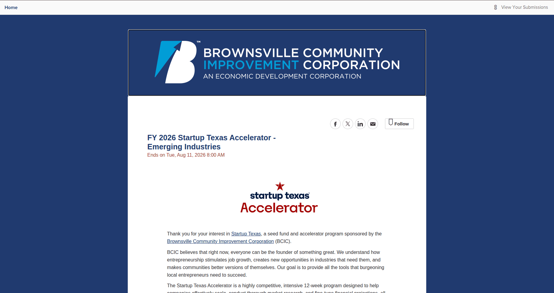 Startup Texas Cohort 2026