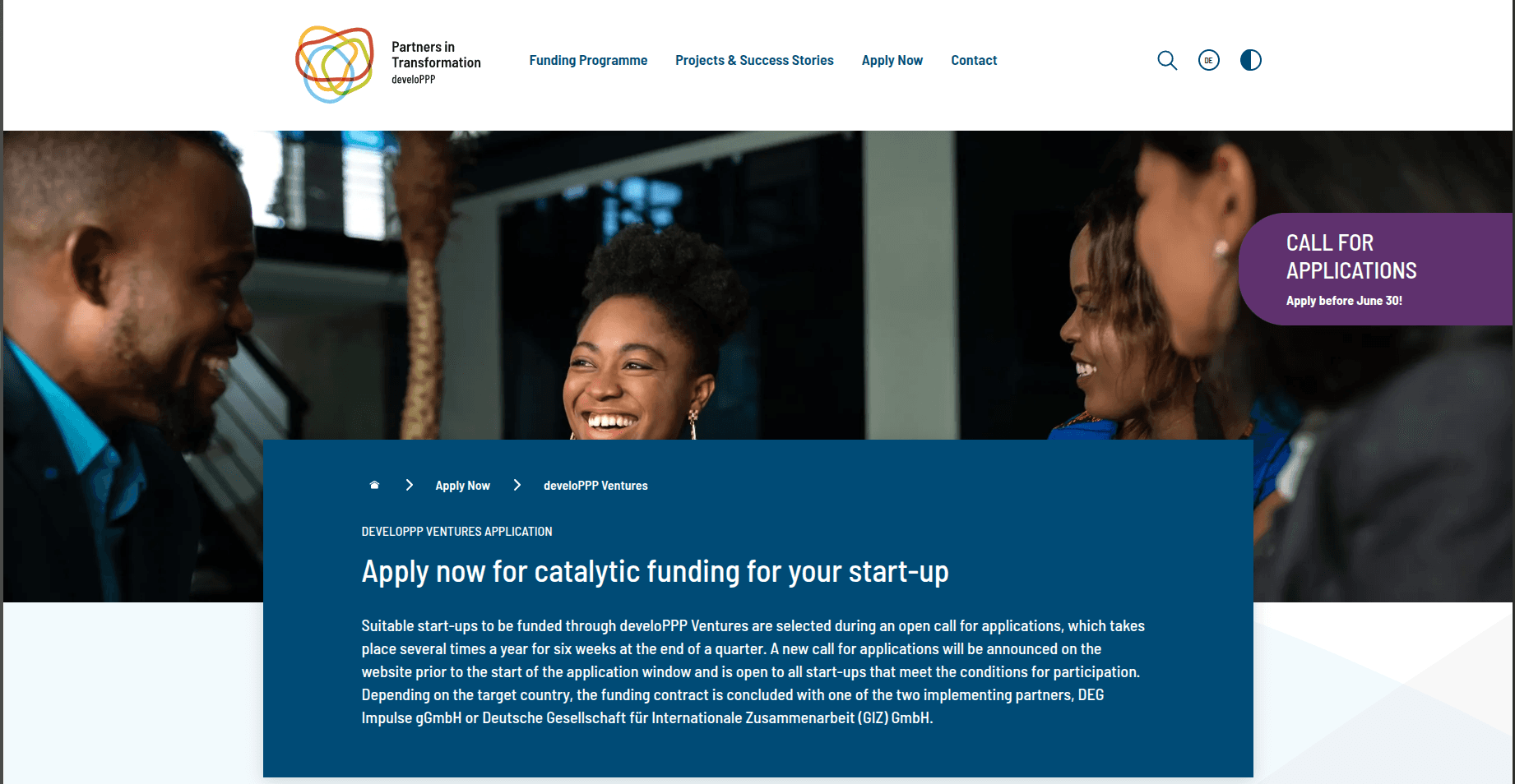 develoPPP Ventures Ideas Competition 2026