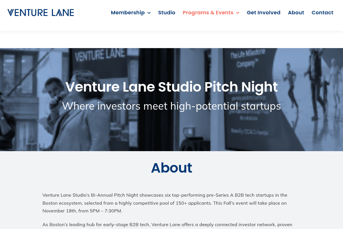 Venture Lane Studio Pitch Night