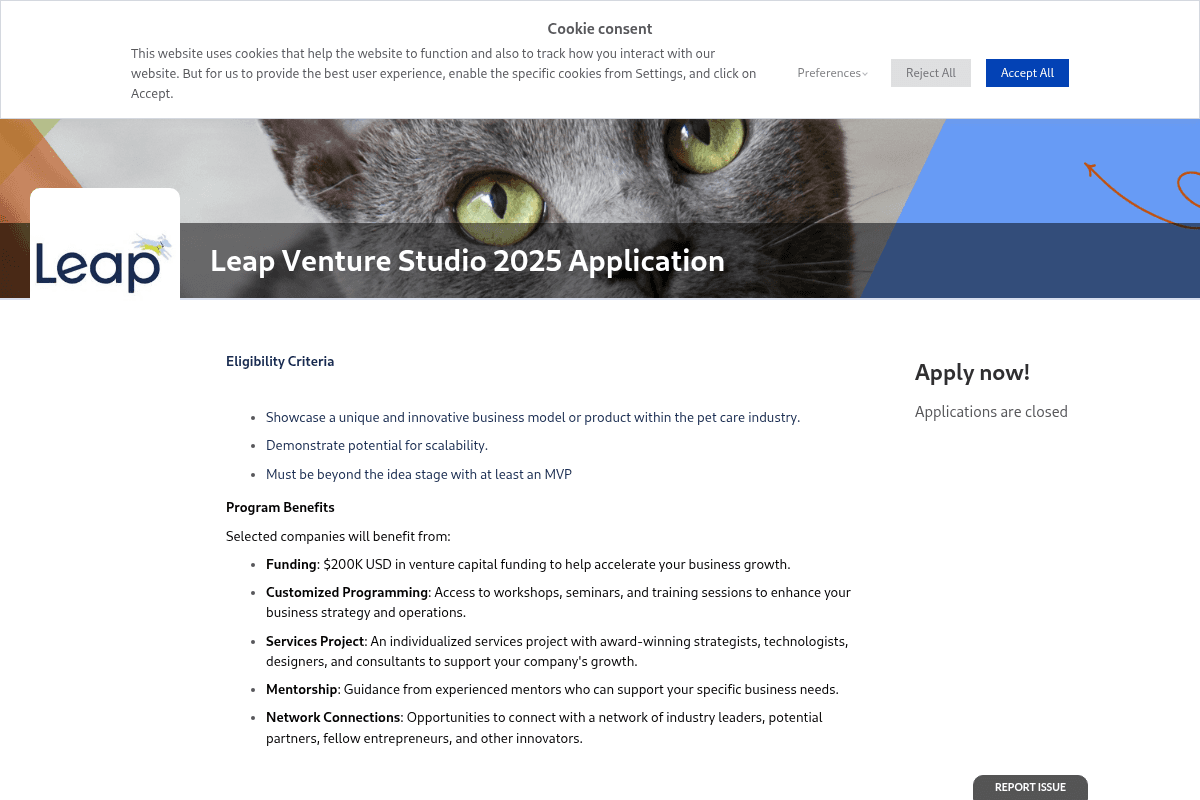 Leap Venture Studio 2025 Accelerator Program (Cohort 10)