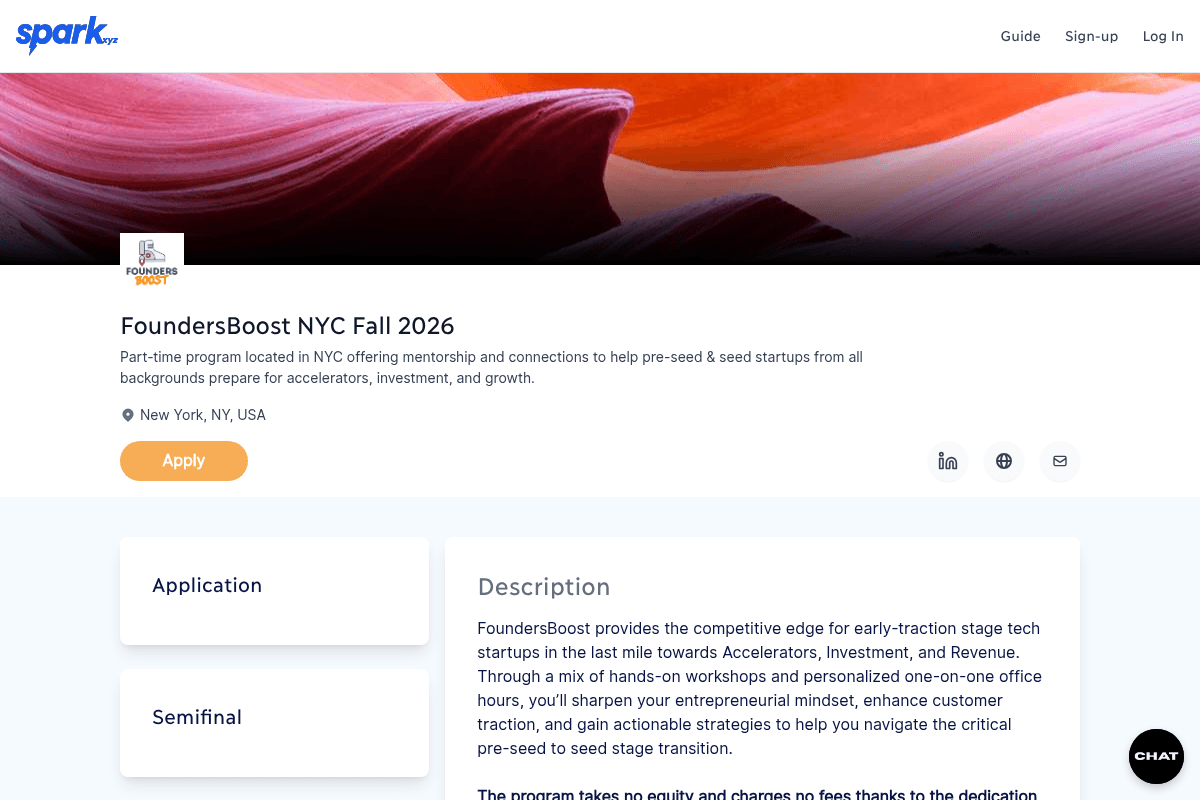 FoundersBoost NYC Fall 2026