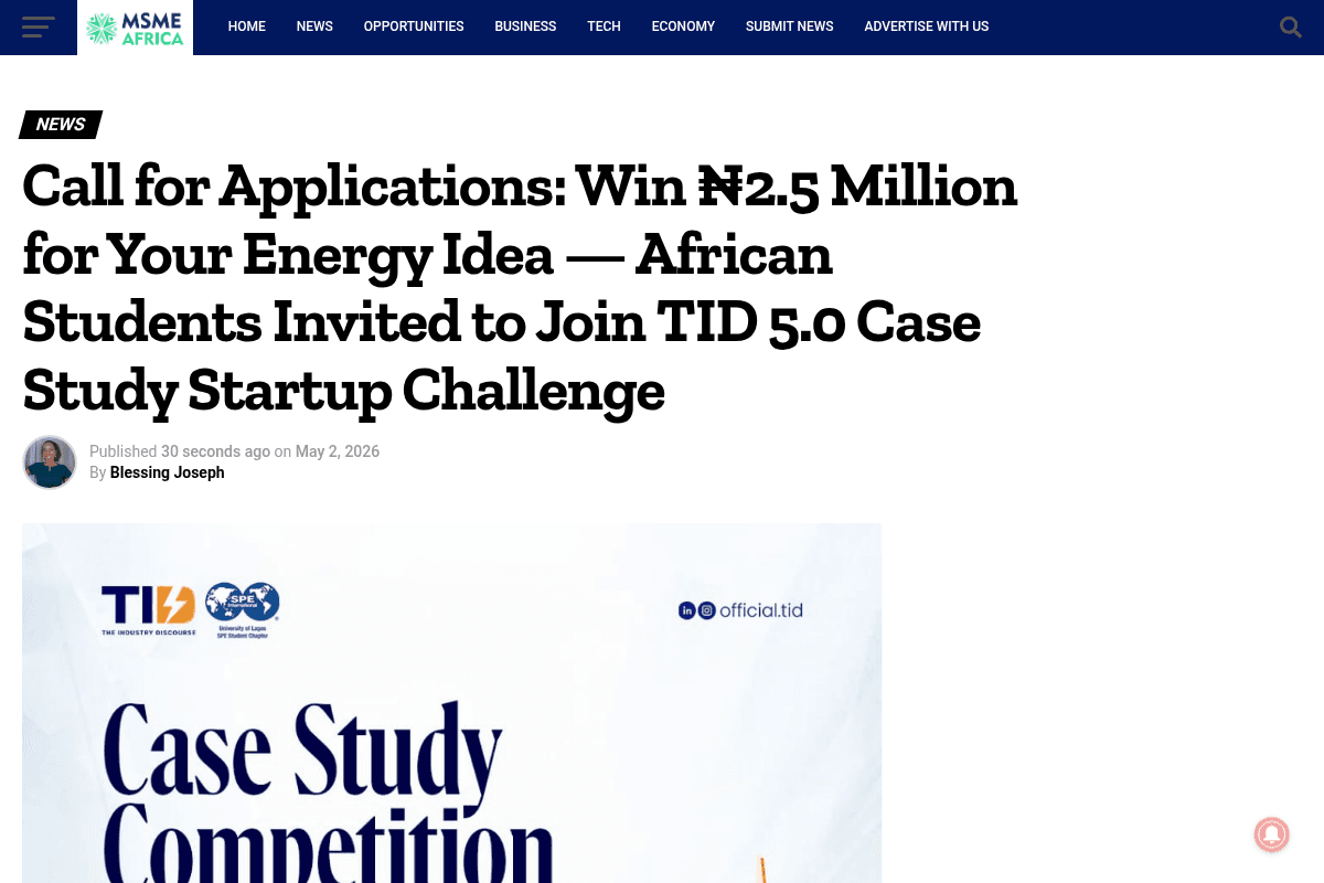TID 5.0 Case Study Startup Challenge 2026