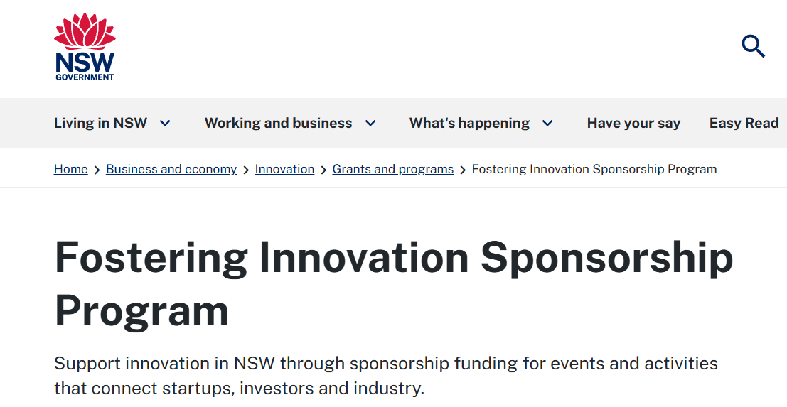 Fostering Innovation Sponsorship Program