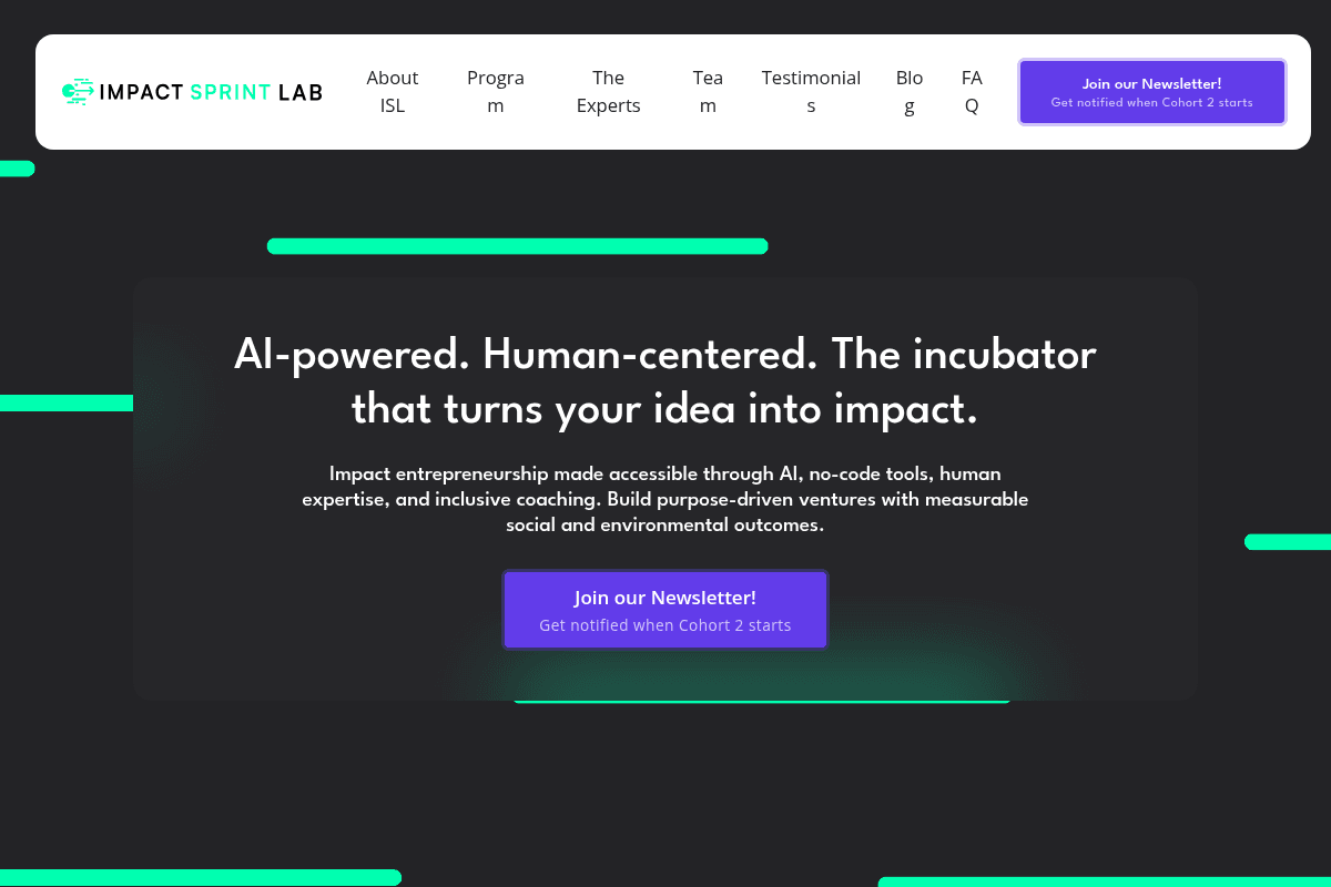 Impact Sprint Lab Spring/Summer Cohort 2026