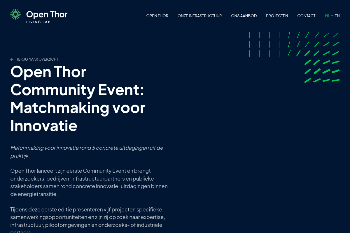Open Thor Community Event: Matchmaking for Innovation