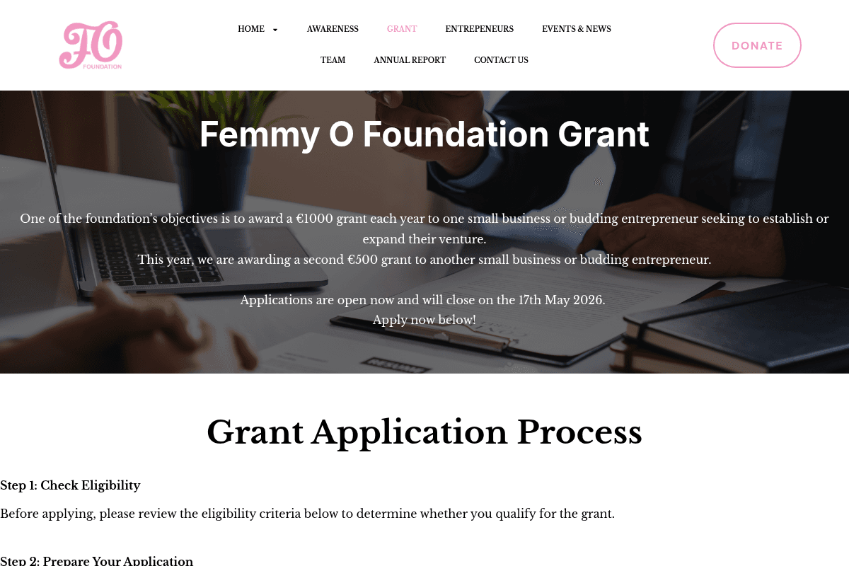 Femmy O Foundation Grant 2026