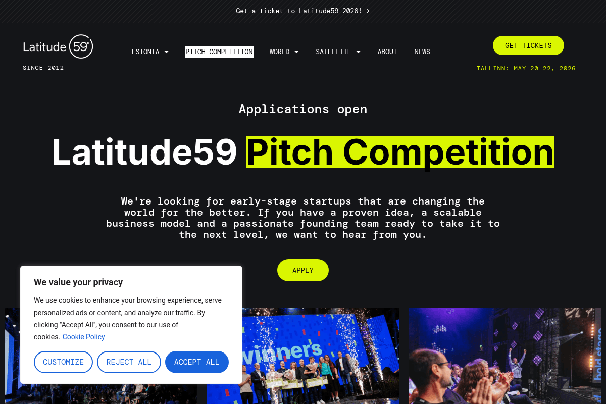 Latitude59 Pitch Competition 2026