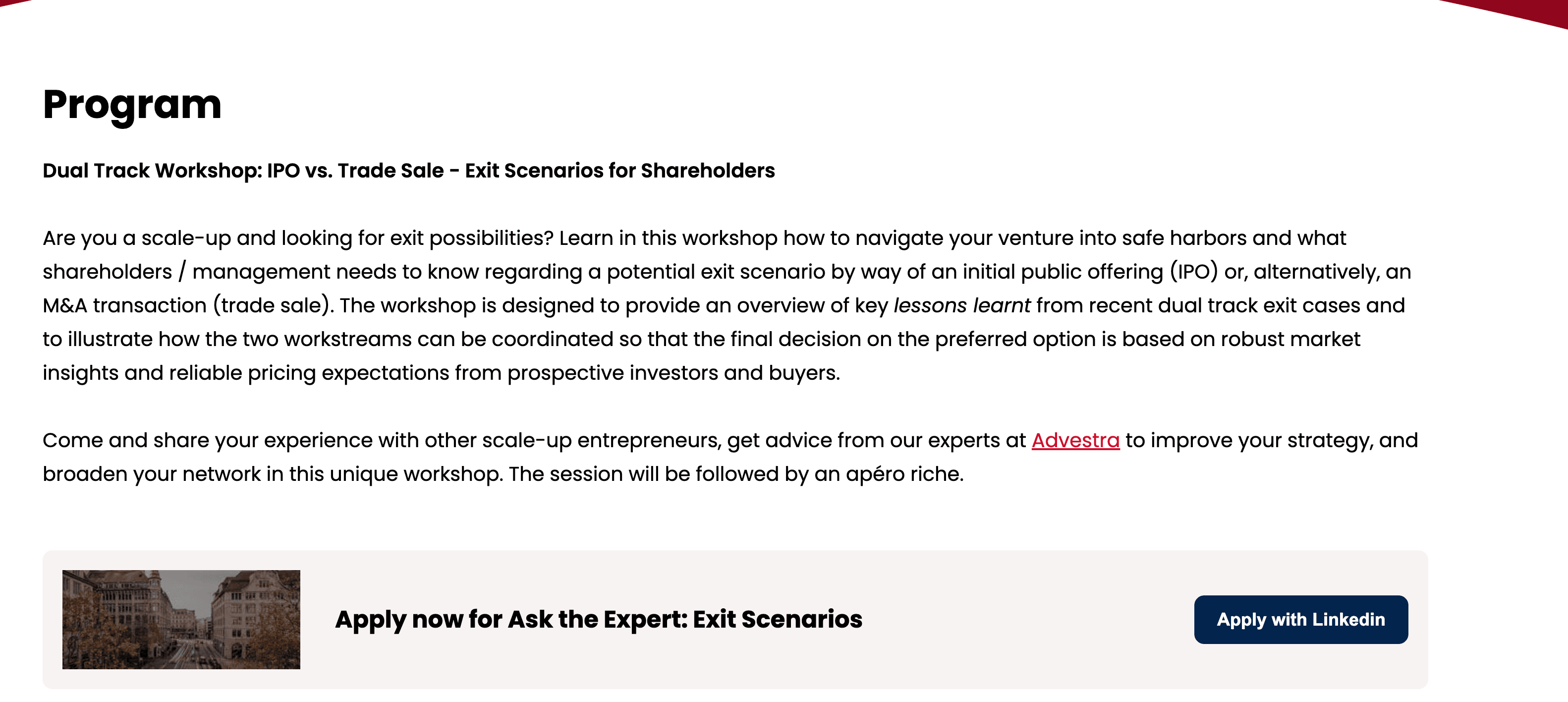 Ask the Expert: Exit Scenarios 2026