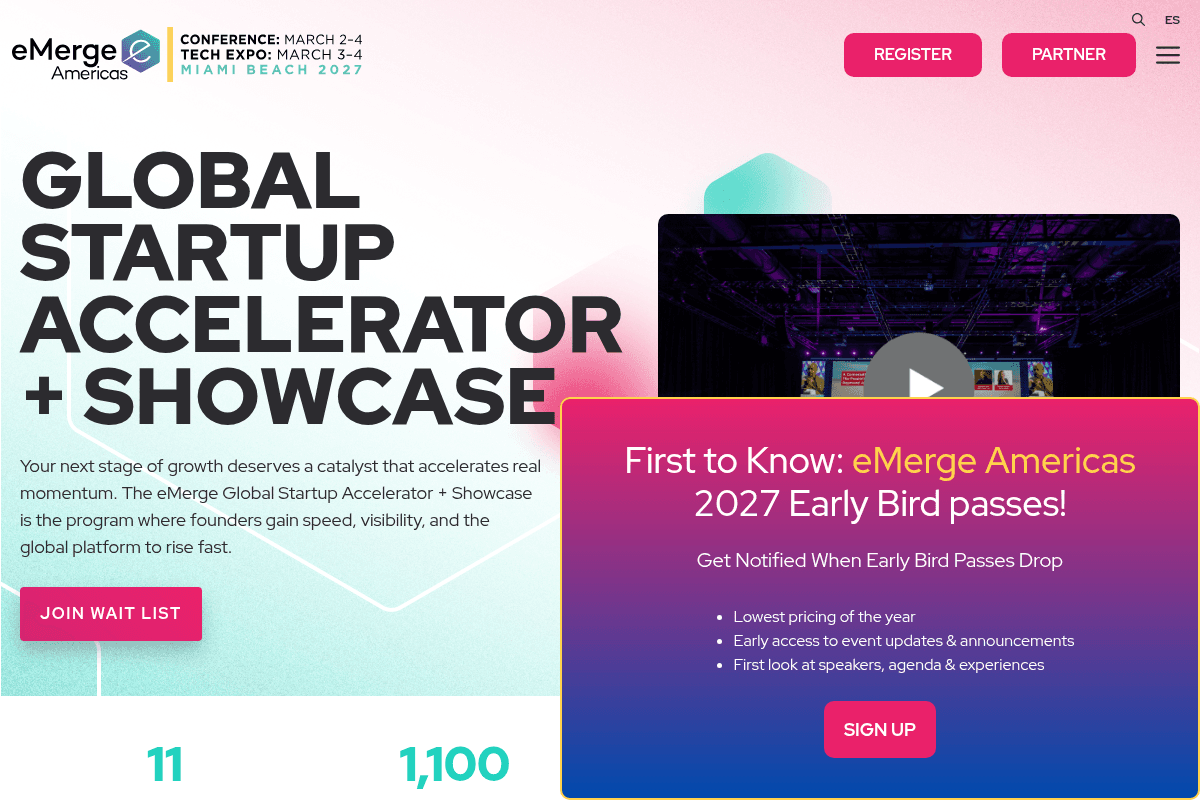 eMerge Americas Global Startup Accelerator + Showcase 2026