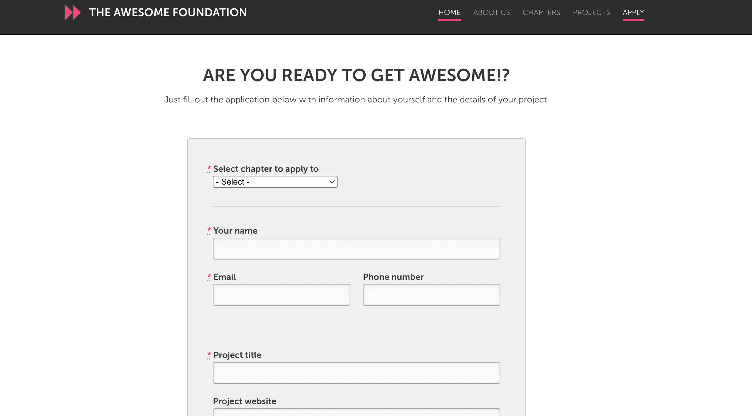 The Awesome Foundation Grant
