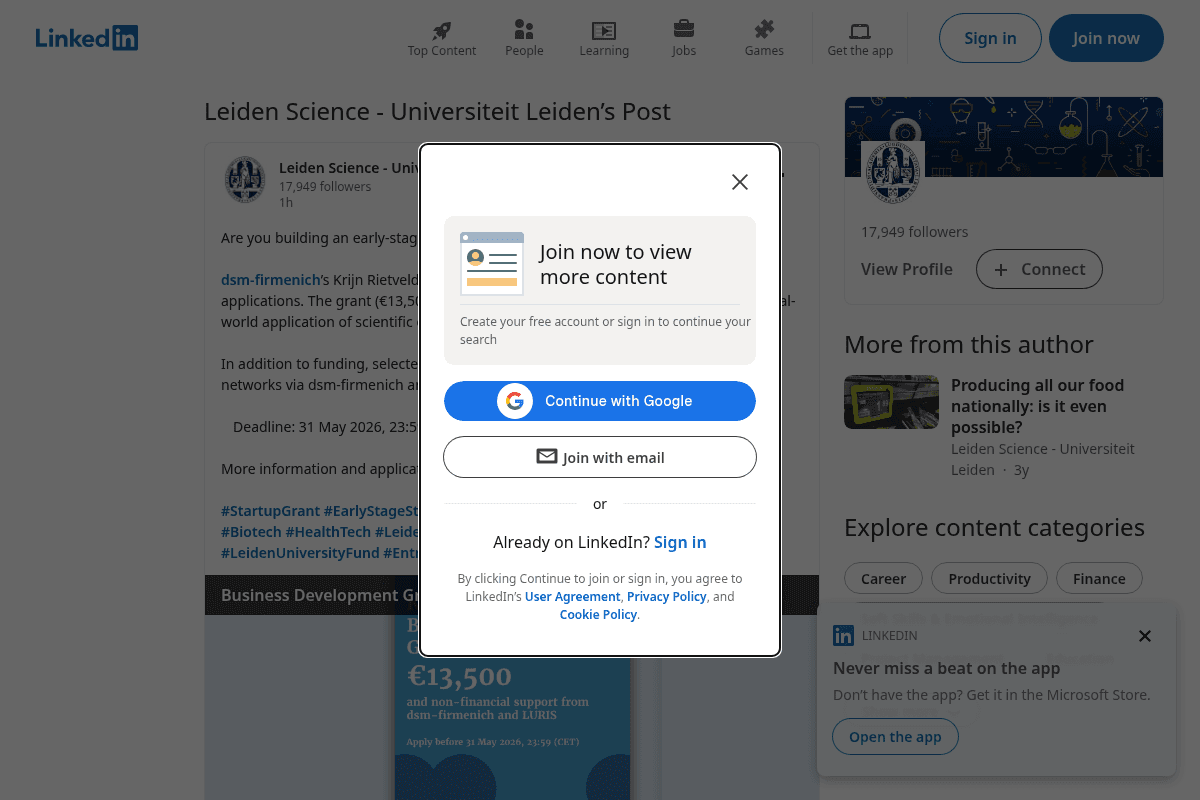 dsm-firmenich’s Krijn Rietveld Business Development Grant 2026