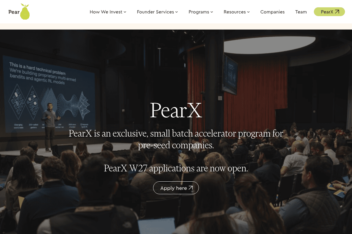 PearX W27 Accelerator Program