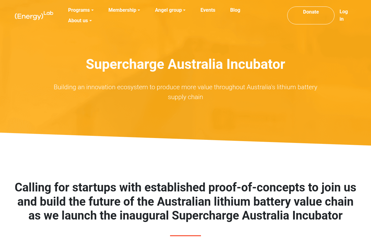 Supercharge Australia Incubator