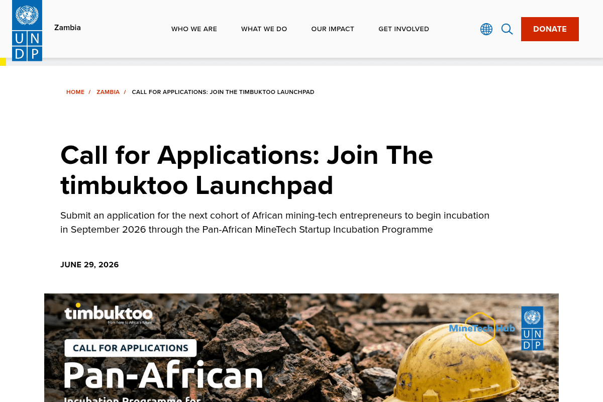 Timbuktoo Launchpad 2026