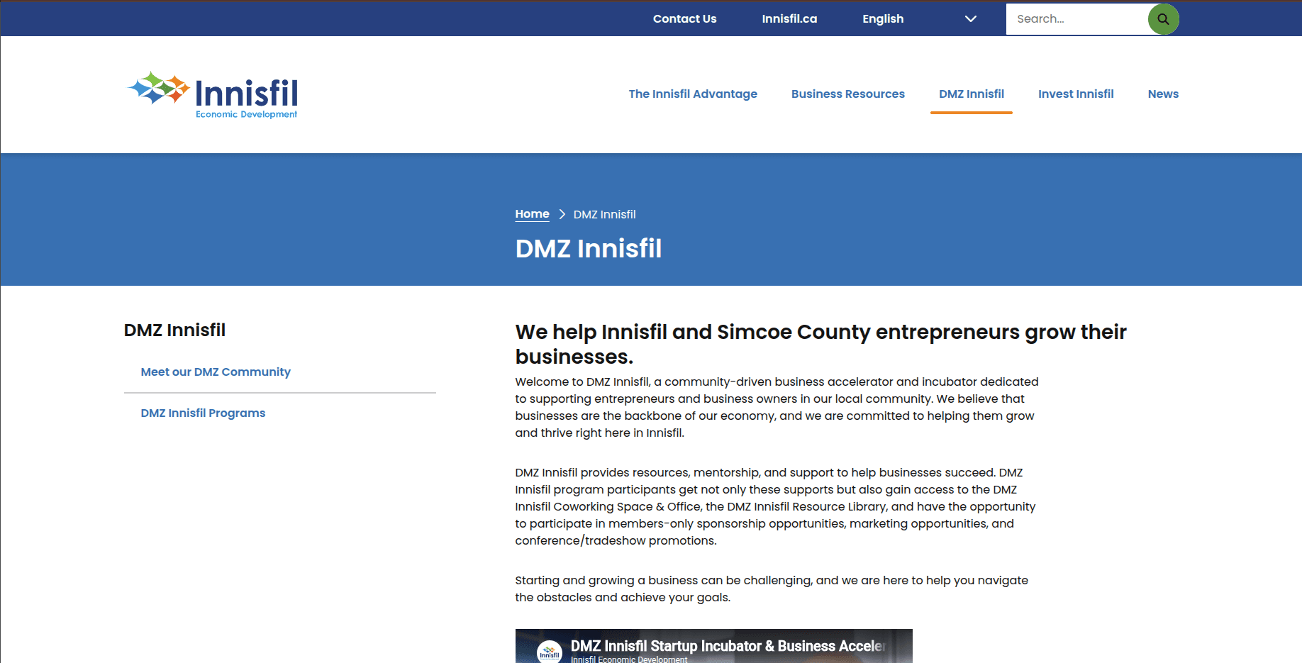 DMZ Innisfil Programs
