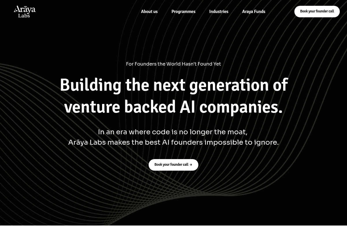 Arāya Labs 5 Day Venture AI Sprint & 6 Week Accelerator Programme