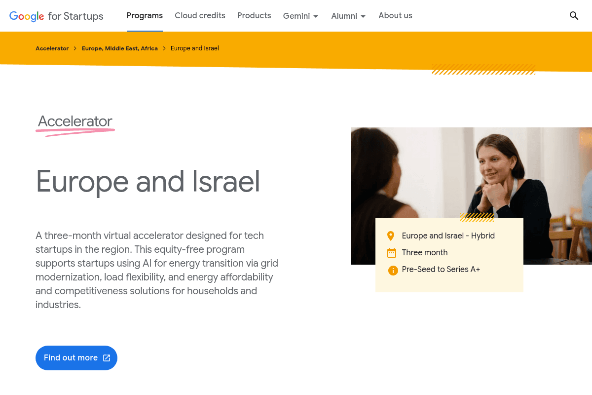 Google for Startups Accelerator: Europe and Israel 2026