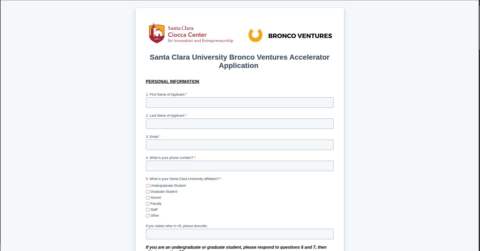 Bronco Ventures Accelerator 2026 (BVA8)