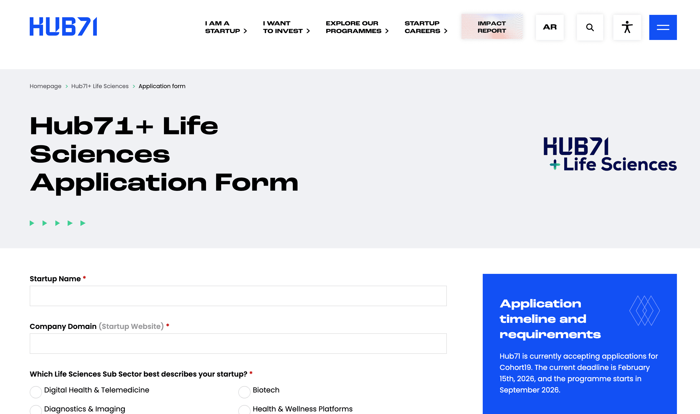 Hub71 Life Sciences Cohort 19