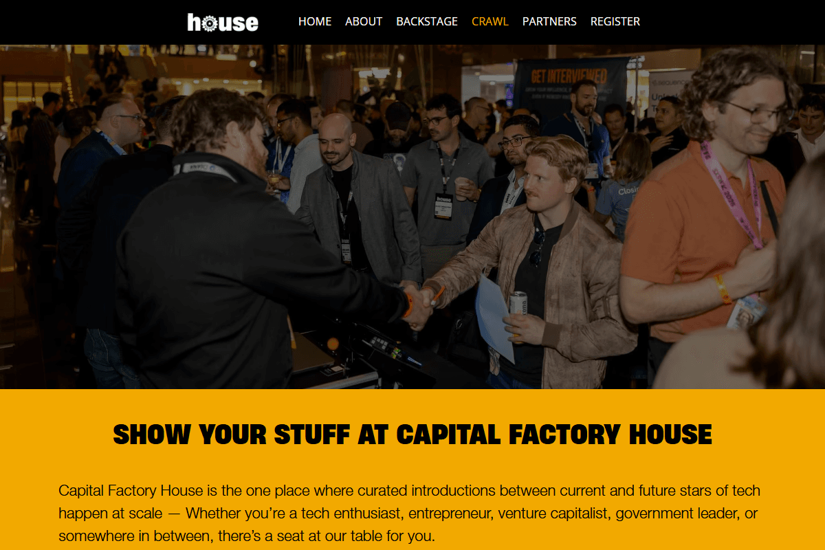 Capital Factory House 2026 - Startup Crawl