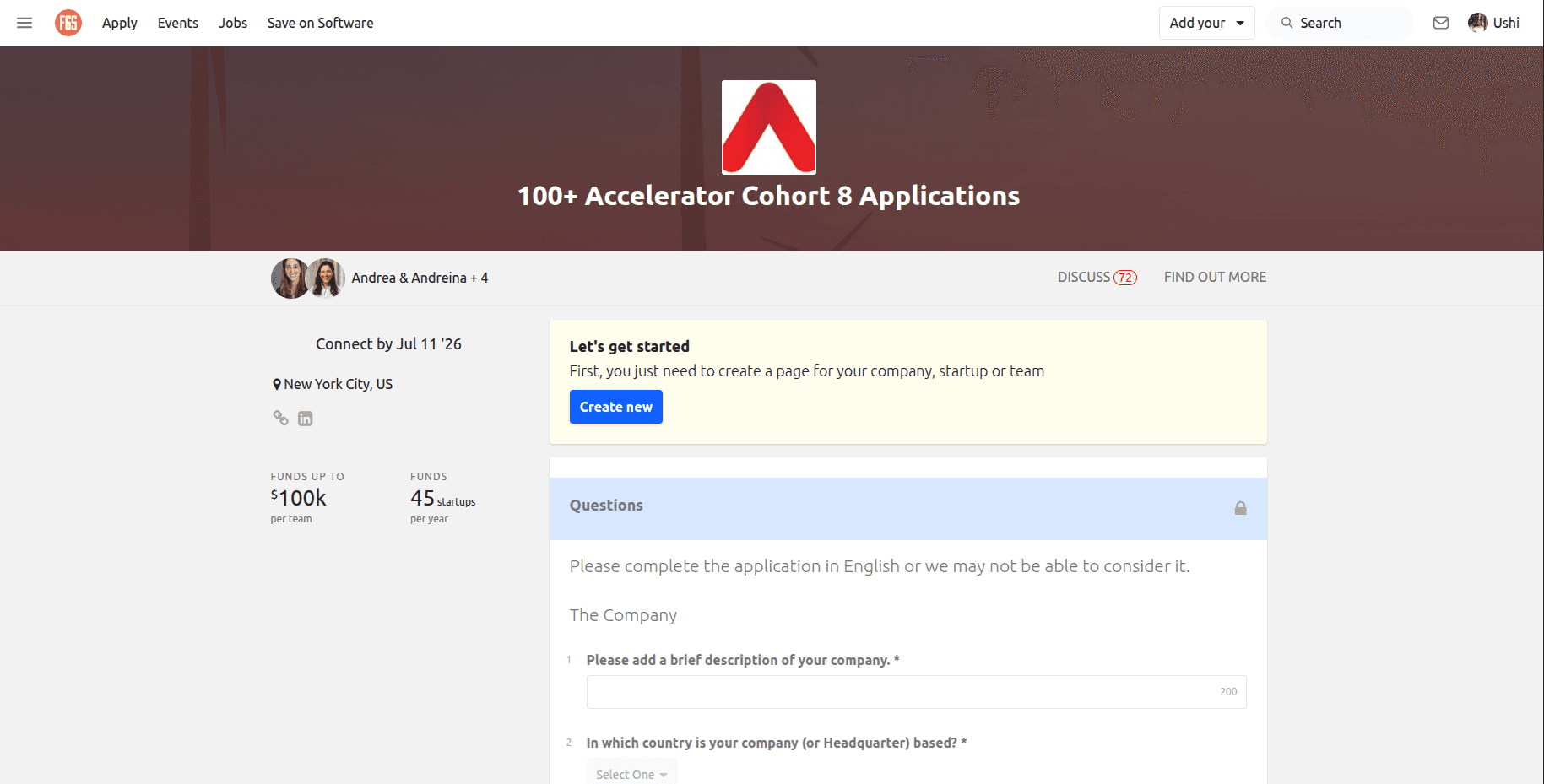 100+ Accelerator Cohort 8 Applications