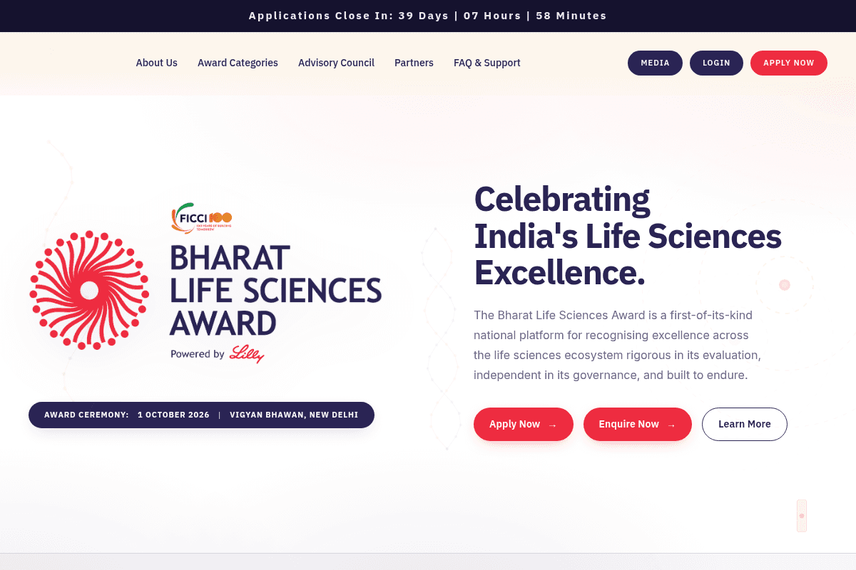 Bharat Life Sciences Award 2026