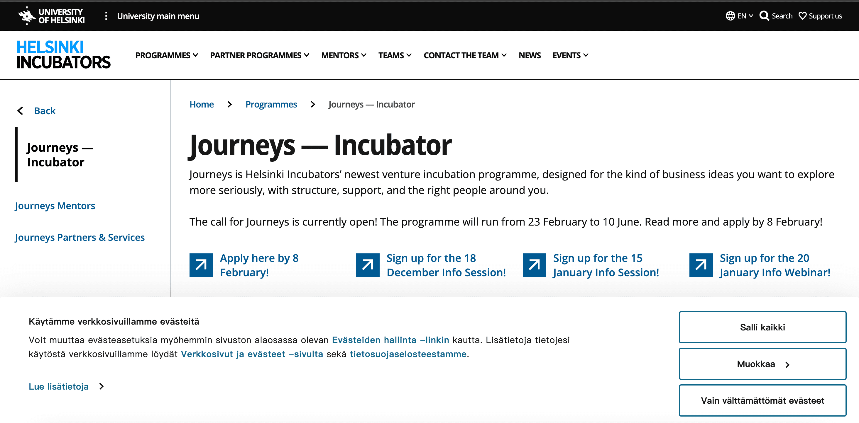 Journeys — Incubator