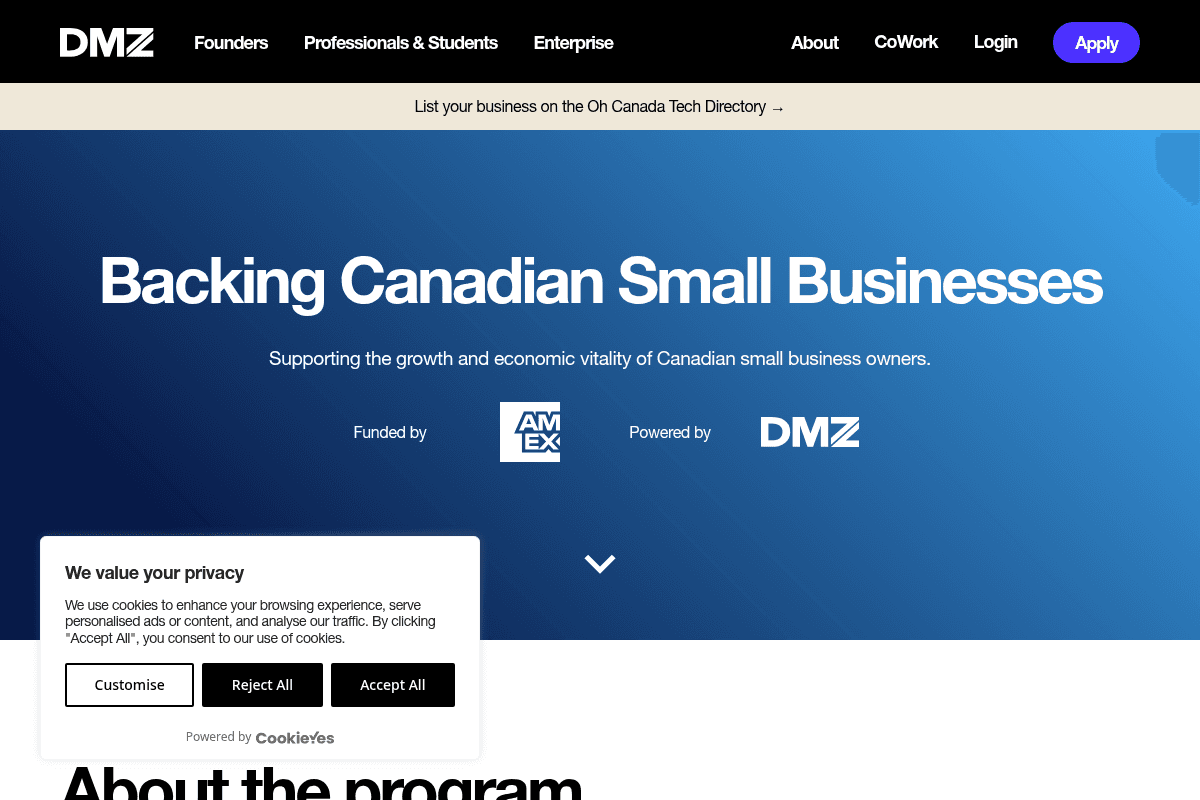Backing Canadian Small Businesses Grant Program
