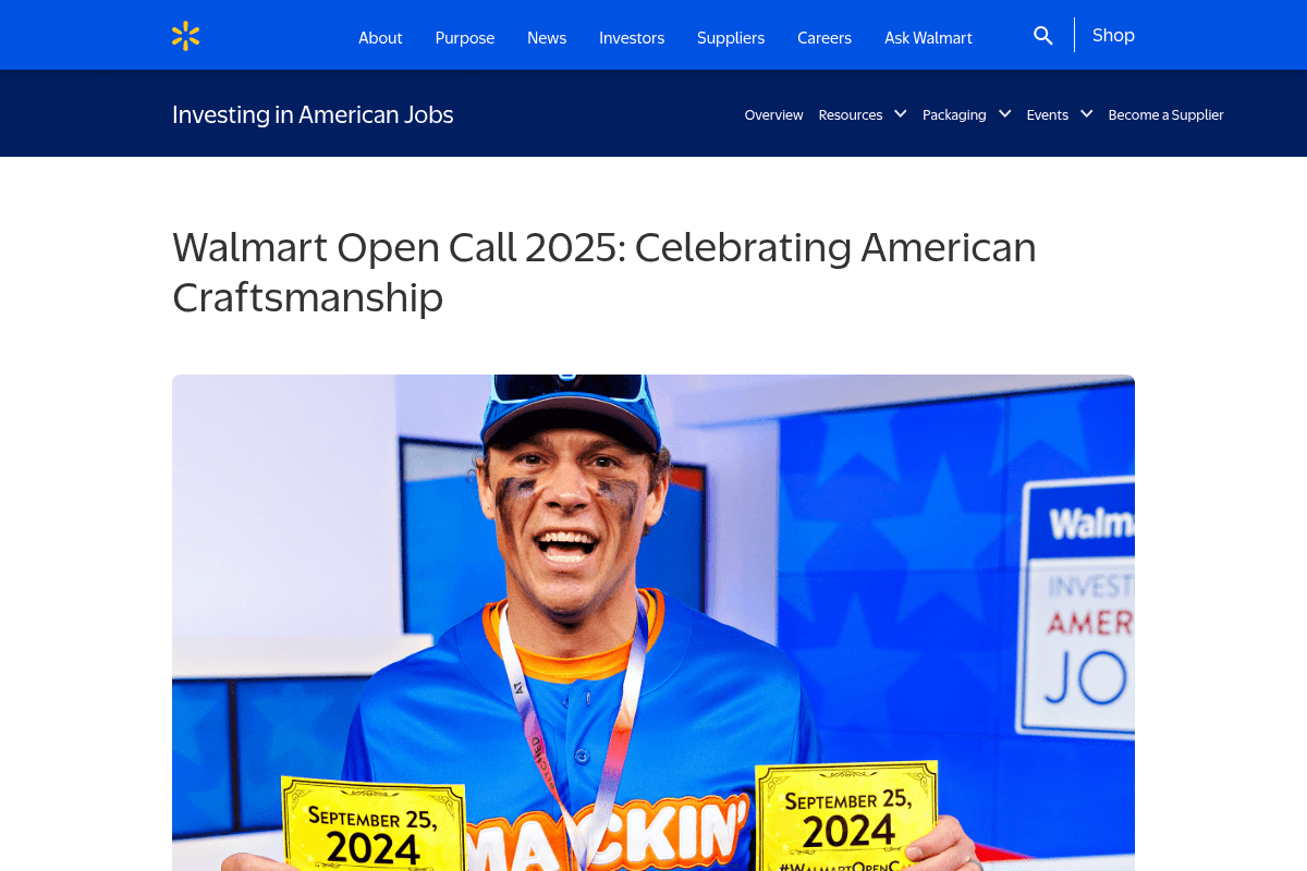 Walmart Annual Open Call
