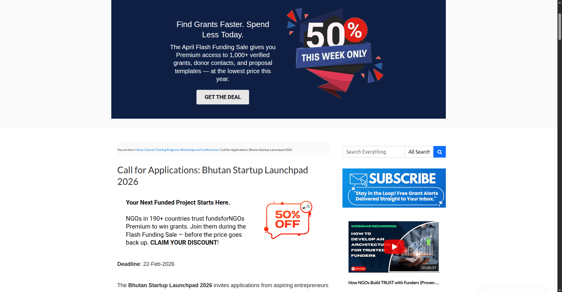 Bhutan Startup Launchpad 2026