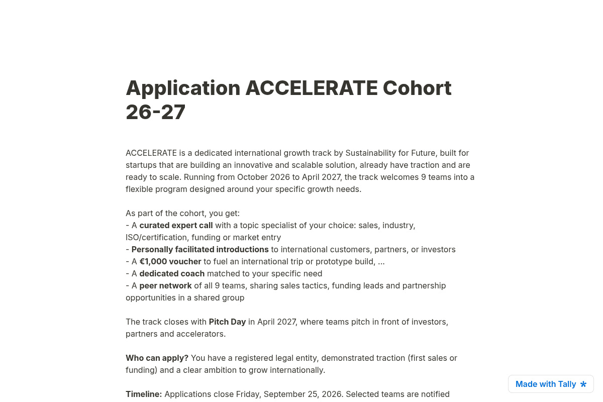 ACCELERATE Cohort 26-27