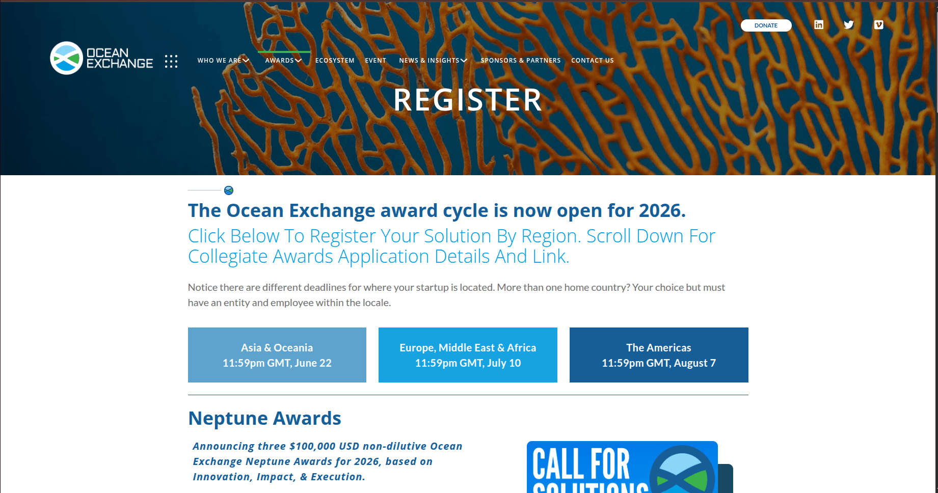 OCEAN EXCHANGE NEPTUNE AWARDS 2026