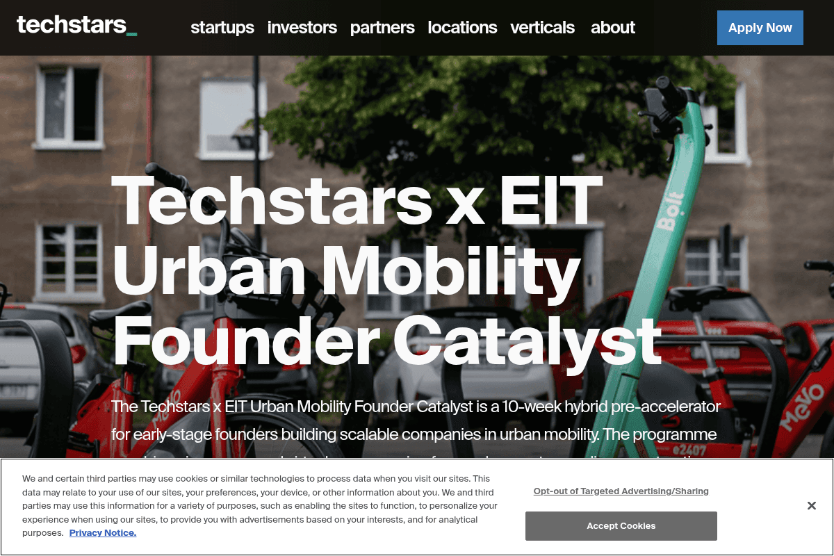 Techstars x EIT Urban Mobility Founder Catalyst programme 2026