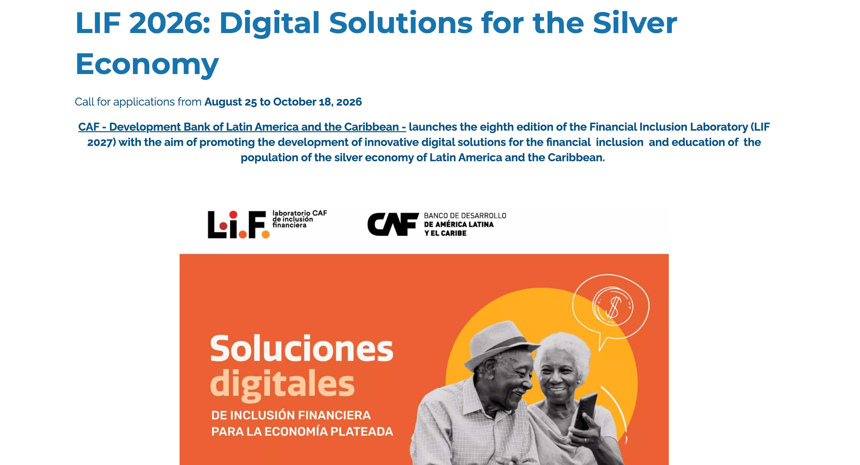 CAF Financial Inclusion Lab 2026