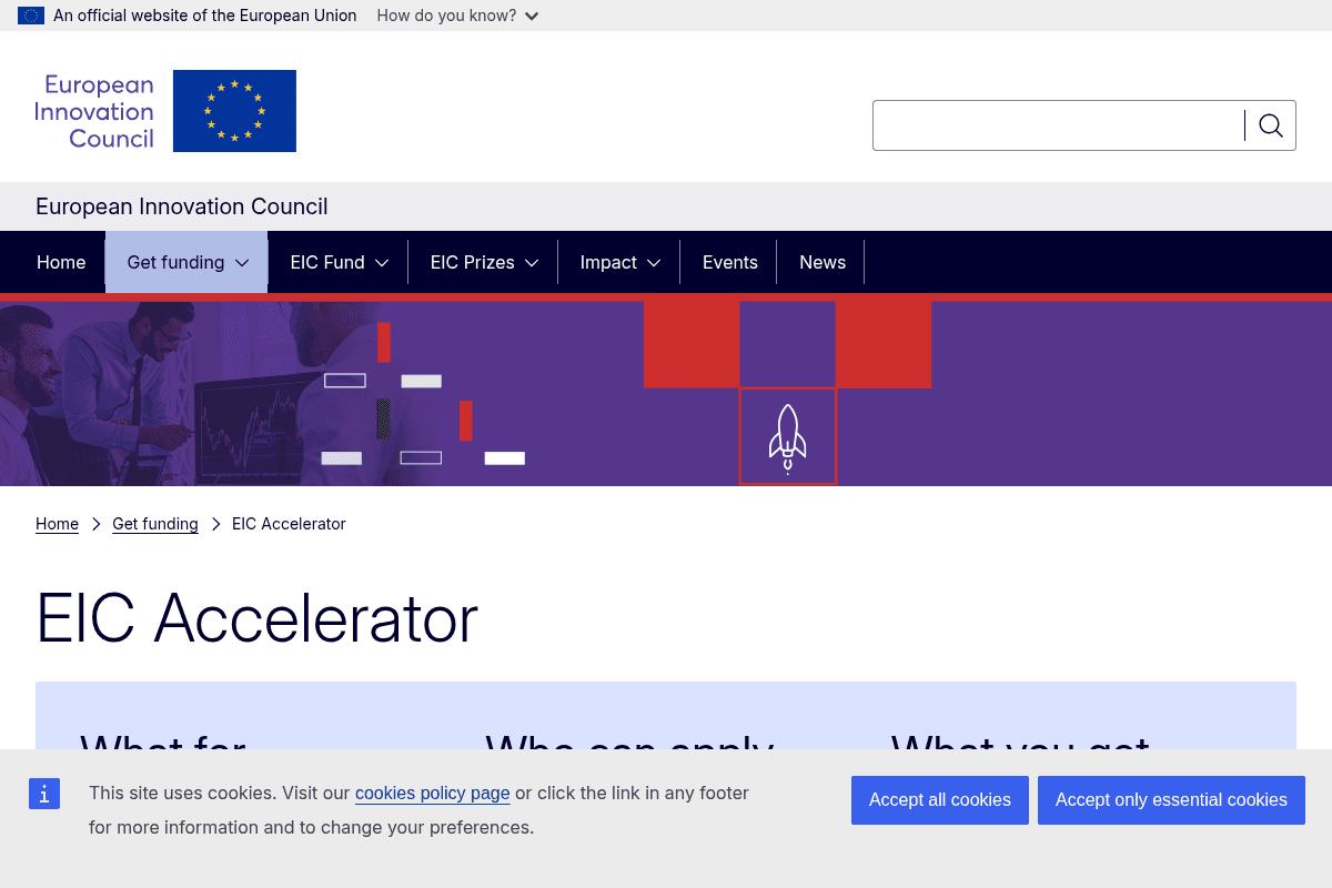EIC Accelerator Programme