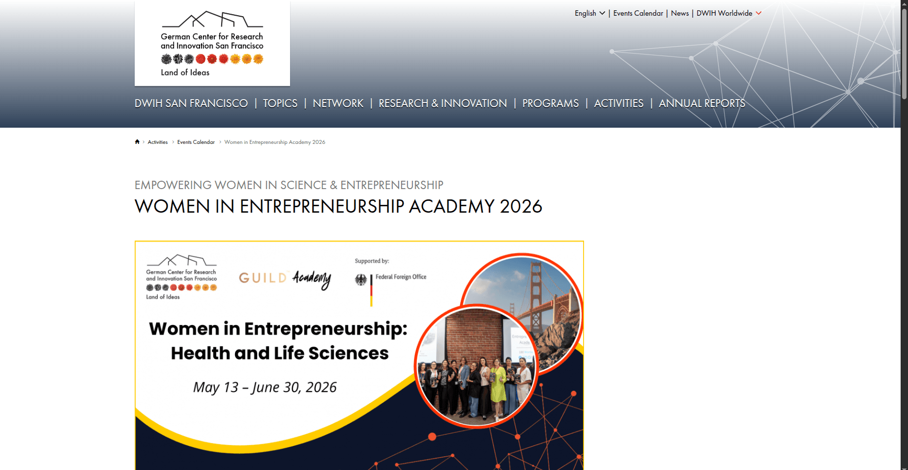 Women in Entrepreneurship Academy 2026
