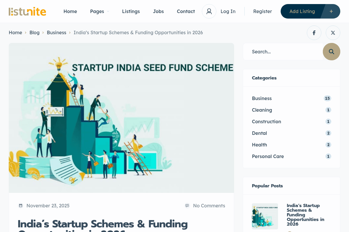 Startup Funding Opportunities India 2026