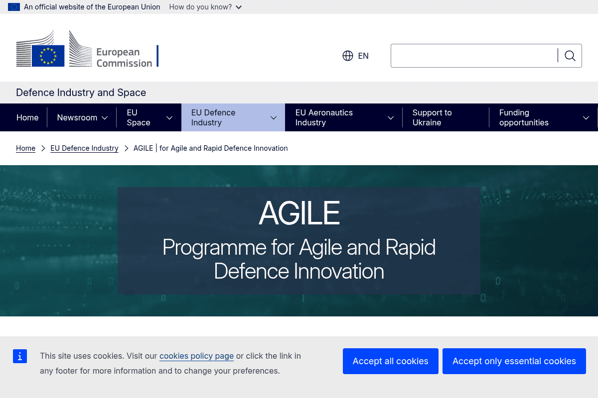 Programme for Agile and Rapid Defence Innovation (AGILE)