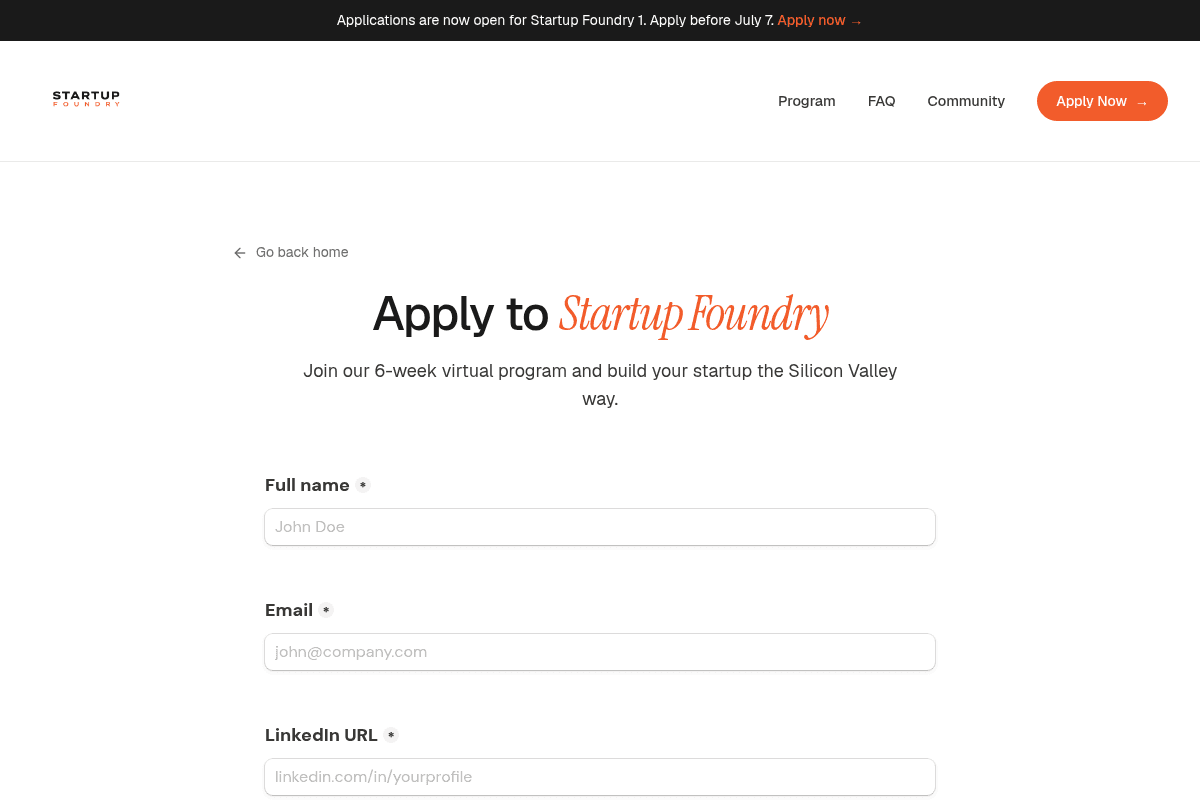 Startup Foundry 1