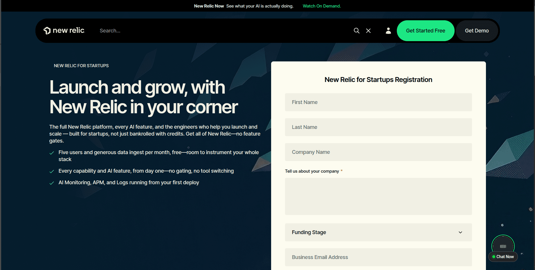 New Relic for Startups