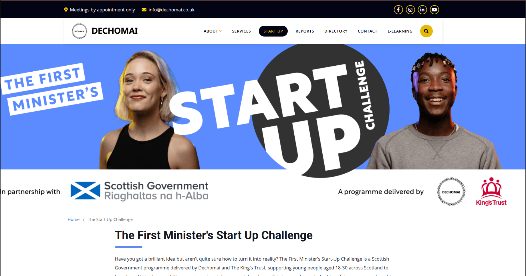 The First Minister's Start Up Challenge