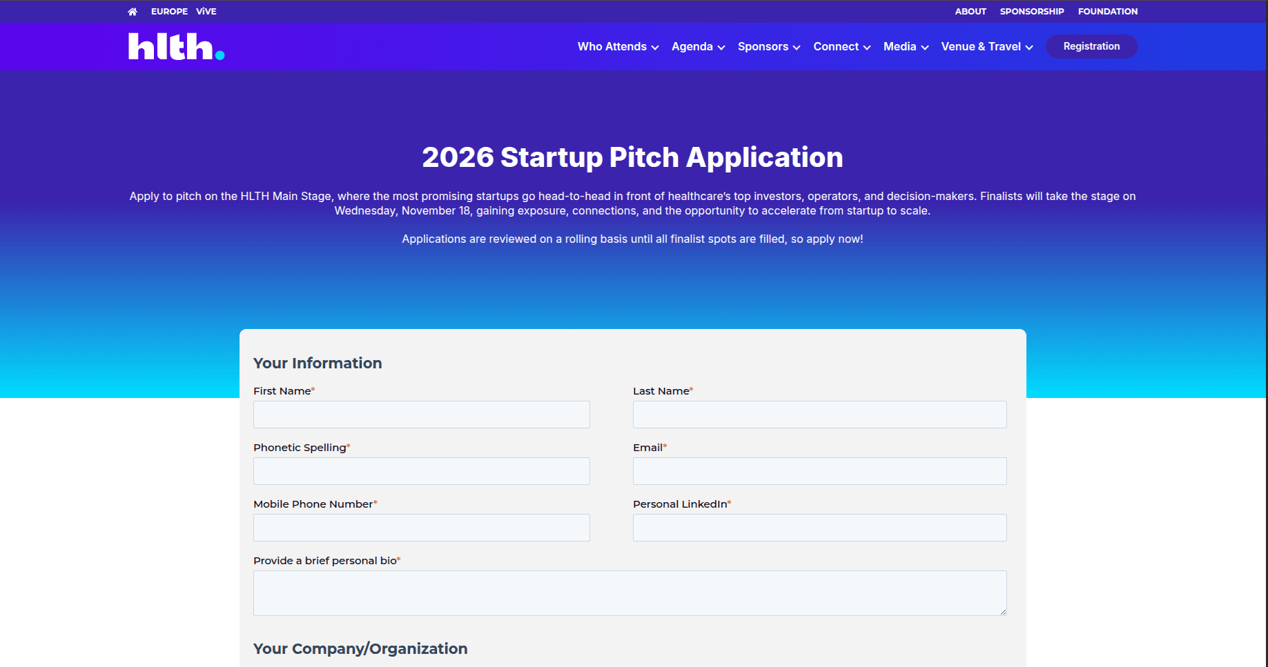 HLTH USA 2026 Startup Pitch Competitions