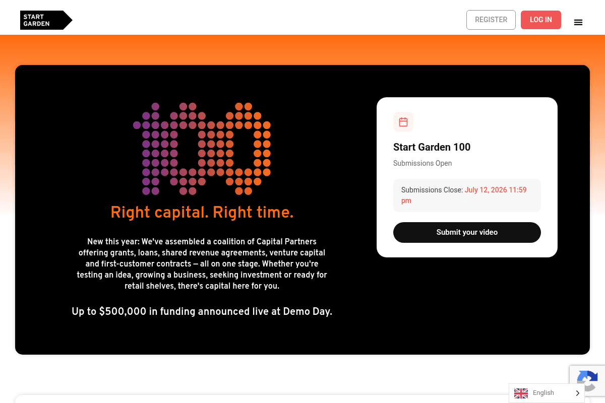 Start Garden 100 2026