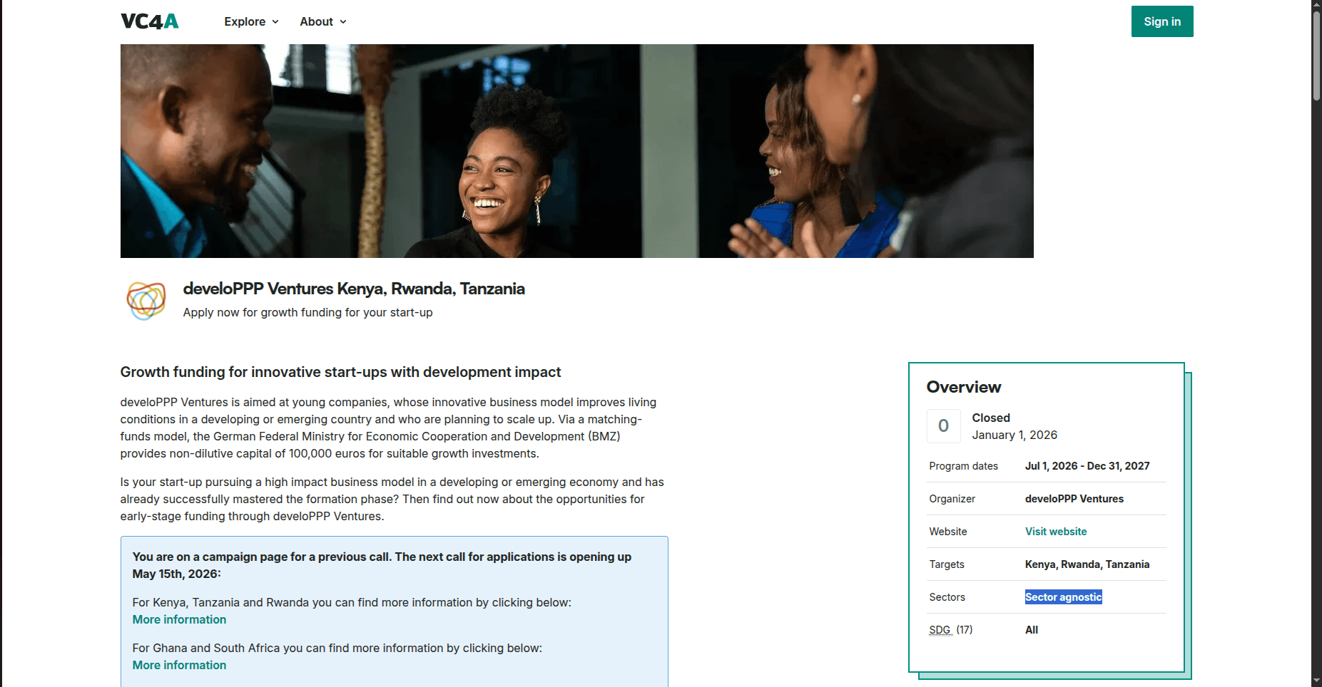 develoPPP Ventures Q2 2026 cohort